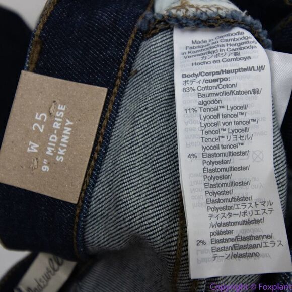 NEW Madewell 9" Mid-Rise Skinny Jeans in Orland Wash: TENCEL™ Denim, 25 - Picture 13 of 16